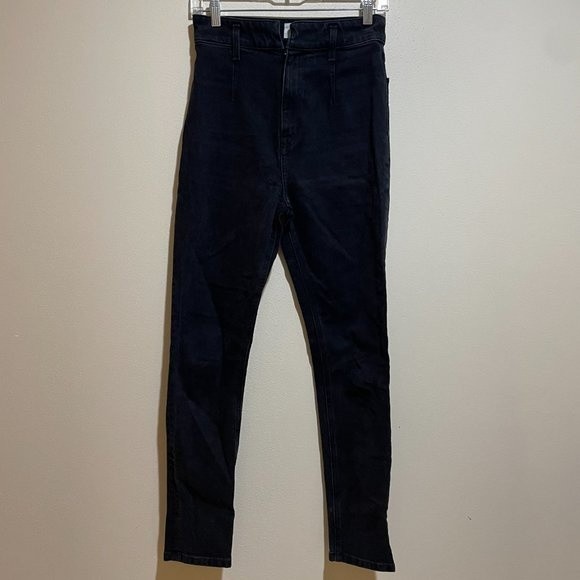 Reformation Size 26 Kayo High & Skinny Erie Black Wash Jeans no belt - Picture 2 of 14